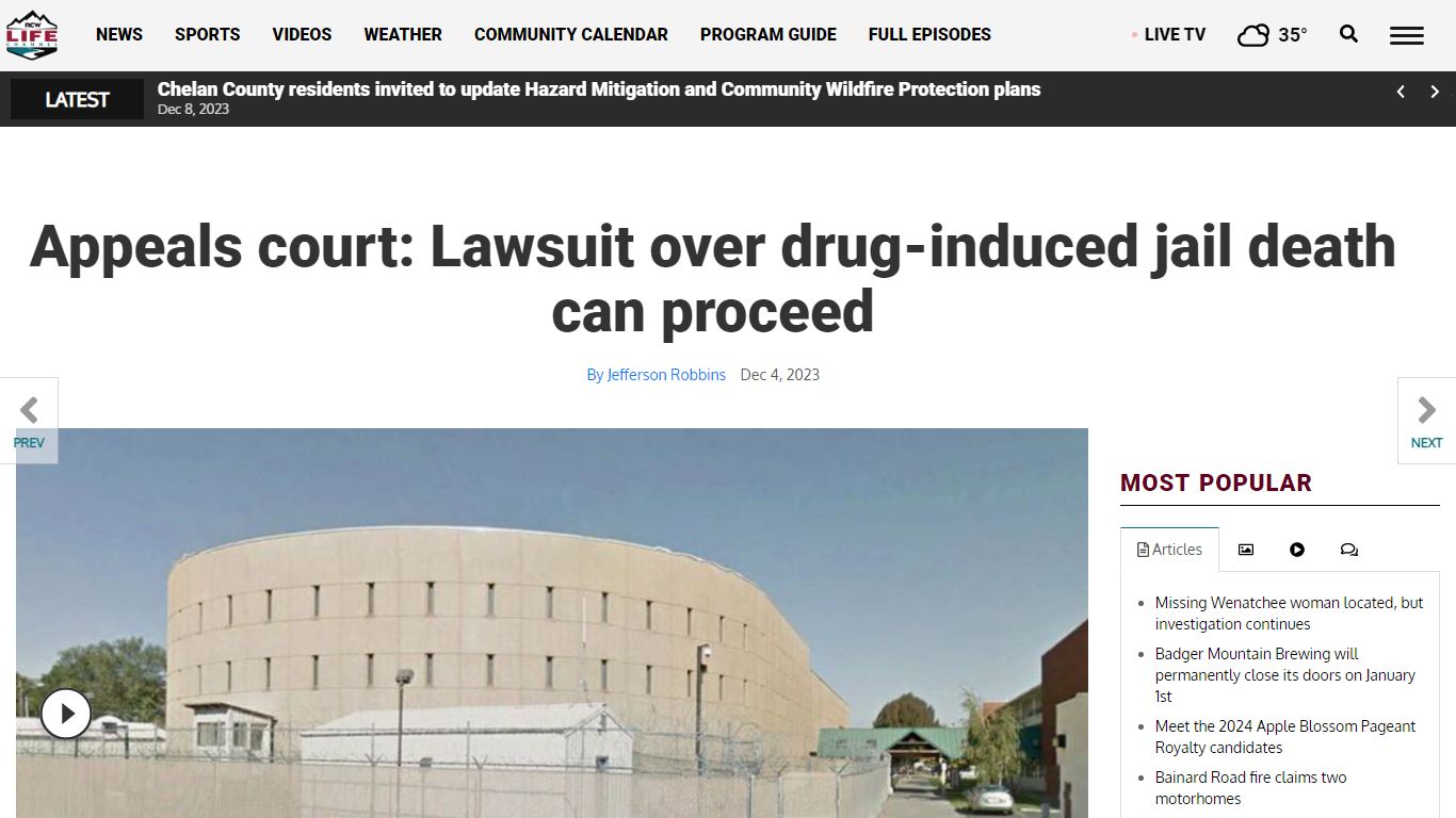 Appeals court: Lawsuit over drug-induced jail death can proceed